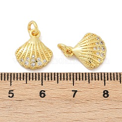 Pendentifs avec zircon cubiques à micro-pavés en laiton&nbsp;KK-U073-04G