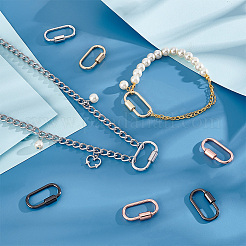 8 Stück 4 Farben Legierung Schraube Karabiner Schloss Charms&nbsp;FIND-PH0017-04