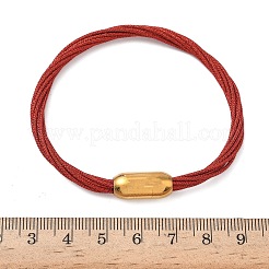 Bracelets en acier inoxydable 304 avec cordon métallique en polyester pour femmes&nbsp;BJEW-Z145-01G-30