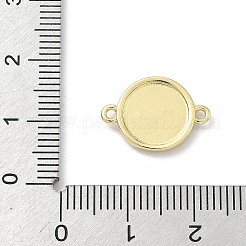 Ciondolo religioso rotondo piatto in ottone con connettore santo&nbsp;KK-H537-11G