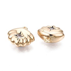 Ciondoli in ottone zirconi chiari micro pavé&nbsp;KK-Q764-004