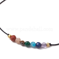 Bracelets réglables en fil de nylon tressé pour chakras pour hommes et femmes&nbsp;BJEW-JB11652-01