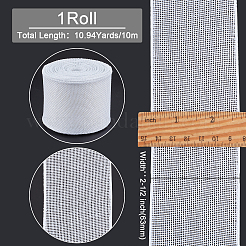 Ruban de toile de jute imitation polyester&nbsp;SRIB-WH0017-03B