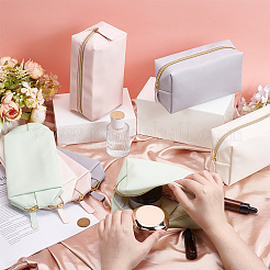 12 sac de rangement portable en cuir PU avec fermeture éclair&nbsp;ABAG-WA0001-03