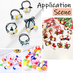 100 Pom-Pom-Ball aus Polyester&nbsp;DIY-SC0031-43B