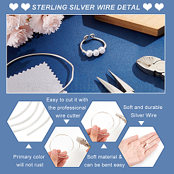 1pc 999 feine Silberdraht&nbsp;STER-BC0001-71A