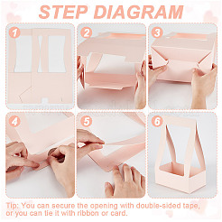 Transparente rechteckige Verpackungstüten aus Papier für Blumensträuße&nbsp;AJEW-WH0473-80A
