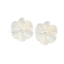 Aretes de latón chapado en rejilla&nbsp;EJEW-U007-03S