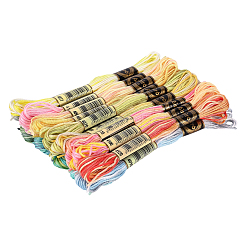 18 Strang 6-lagiges Polyester-Stickgarn&nbsp;DIY-CY0002-44