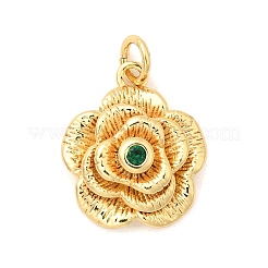Pendentifs avec zircon cubiques à micro-pavés en laiton&nbsp;KK-A266-46G