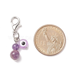 Décorations pendentif feng shui gourde perlée de pierres précieuses&nbsp;HJEW-JM00698