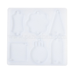 Silikonform für Schlüsselanhänger mit geometrischem Anhänger&nbsp;SIMO-S001-05G