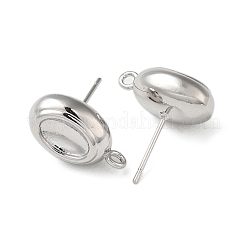 Messing-Ohrstecker mit Ösen&nbsp;KK-C042-06P
