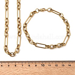 Schmucksets aus Gliederketten aus Edelstahl 304&nbsp;SJEW-L199-09G
