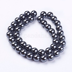 Chapelets de perles en hématite synthétique sans magnétiques&nbsp;G-H1623-8mm-3