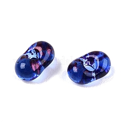 Perline di vetro dipinte a spruzzo picasso&nbsp;SEED-T006-04-7