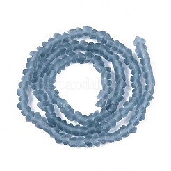 Perles de verre dépoli transparent&nbsp;GLAA-N016-4mm-29