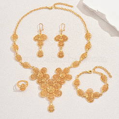 Braccialetti e orecchini e collane con nappe in lega vintage e anelli per la sposa&nbsp;US5034