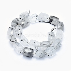 Naturale perle di quarzo rutilato fili&nbsp;G-G765-25