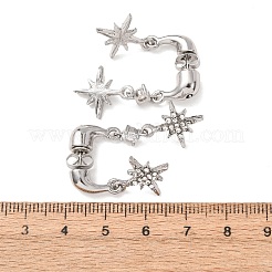 Pendientes colgantes de latón con incrustaciones de rhinestone&nbsp;EJEW-B0160-01P
