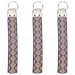 Porte-clés en fer forgé avec polyester&nbsp;KEYC-WH20054-011C