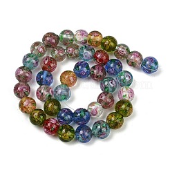 Handgemachte Goldsand Bunte Malerei Perlen Stränge&nbsp;LAMP-B028-03H-10mm