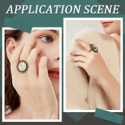 DIY-Set zur Herstellung blanker Fingerringe mit Kuppel&nbsp;DIY-SC0022-20