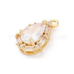 Pendentifs en laiton zircon cubique transparent&nbsp;KK-Z084-09G-04