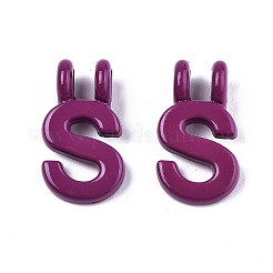 Pendentifs à lien à 2 boucle en alliage peint à la bombe&nbsp;PALLOY-T075-48S-RS