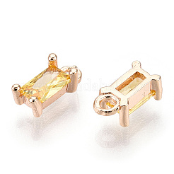 Latón charms de circonio cúbico&nbsp;KK-S350-367I