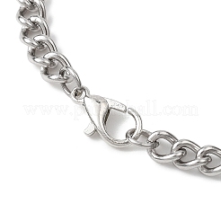 304 Edelstahl Davidstern Gliederkette Halsketten&nbsp;NJEW-JN05658