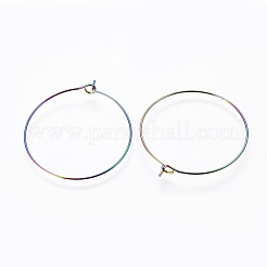Accesorios para pendientes de aro de acero inoxidable 304 con revestimiento iónico (IP)&nbsp;STAS-G201-07B-M