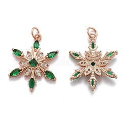 Colgantes de Latón Cubic Zirconia&nbsp;ZIRC-O044-02G-RG