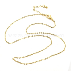 Colliers de chaîne de câble en laiton pour les femmes&nbsp;NJEW-D302-48G