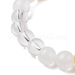 Bracciali elastici con perline rotonde in pietre preziose miste naturali e sintetiche per le donne&nbsp;BJEW-JB11056