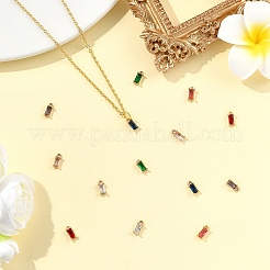 14pcs 7 Farben transparente Glasanhänger&nbsp;GLAA-YW0004-25