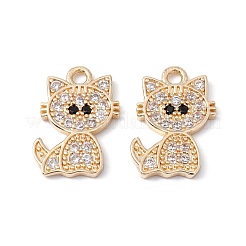 Pendentifs avec zircon cubiques à micro-pavés en laiton&nbsp;ZIRC-P100-03G