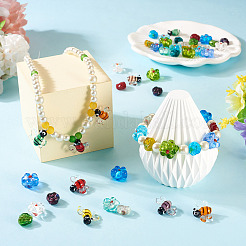 45 Stück 19 Farben handgefertigte Bunte Malerei-Perlen-Sets&nbsp;LAMP-TA0002-06