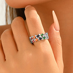 Messing-Fingerringe mit Pavé-Zirkonia für Damen&nbsp;MR6929