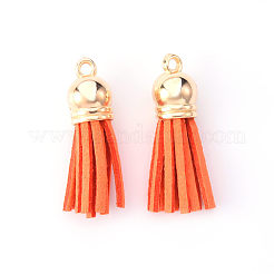 Décorations de pendentif pompon en daim&nbsp;X-FIND-R095-013LG
