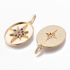 Pendentifs en laiton micro pavé zircon coloré cubique&nbsp;KK-N232-170G-NF