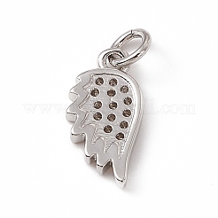 Breloques ailes en laiton micro pavé de zircone cubique transparente&nbsp;ZIRC-F132-60P