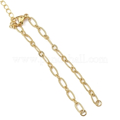 Herstellung von Figaro-Kettenarmbändern aus Messing mit Struktur&nbsp;AJEW-JB01633