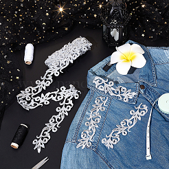 Stickerei-Applikationsband aus Polyester-Metallfaden&nbsp;DIY-WH0032-59B