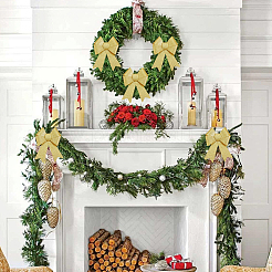Weihnachts-PVC-Glitzerschleife&nbsp;AJEW-SP0003-72A-02