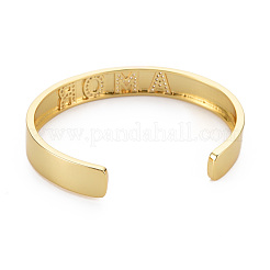 Bracelets manchette amor en laiton micro pavé zircone cubique&nbsp;BJEW-Q700-007-NF