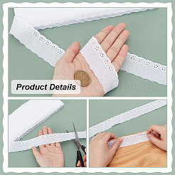 Garniture en dentelle de fleurs brodées en coton&nbsp;DIY-WH0542-34B