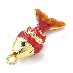Micro en laiton de poisson pavent pendentifs zircone cubique&nbsp;KK-P342-14B-G06