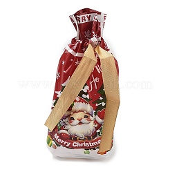 Weihnachts-Weihnachtsmann-Plastikverpackungsbeutel mit Kordelzug&nbsp;ABAG-Q053-03B