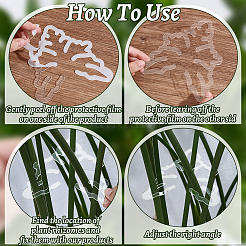 Fixateur de croissance des plantes en acrylique en forme de feuille&nbsp;DIY-WH0430-933A
